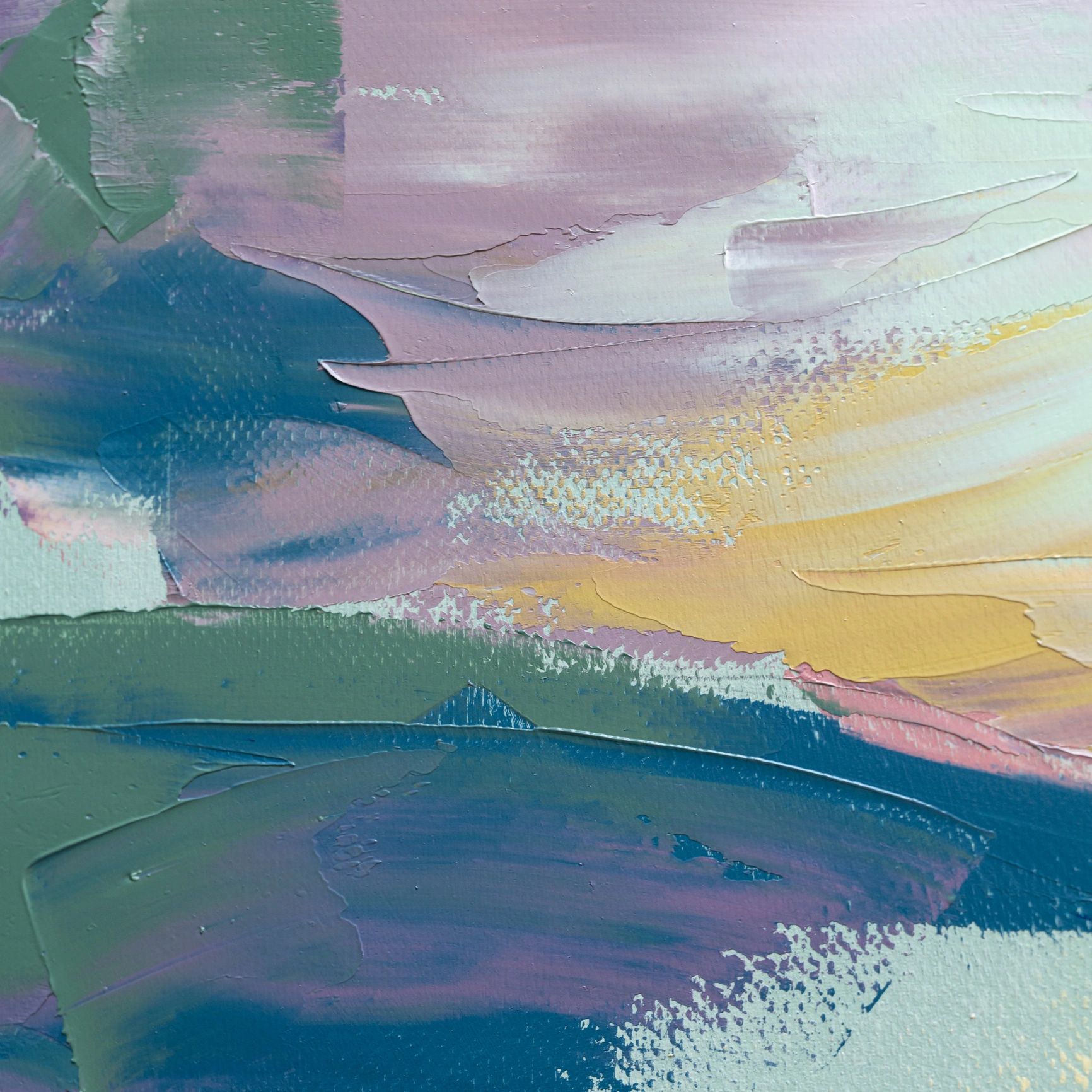 Colorful abstract student painting